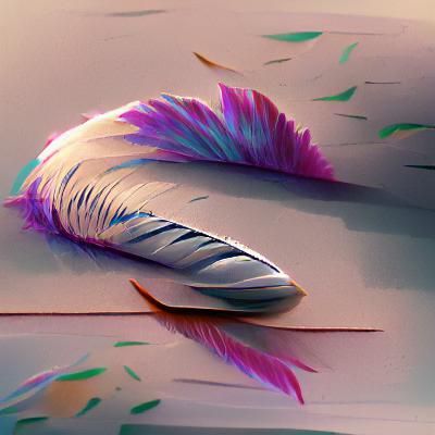 Detailed Close-Up of a Feather