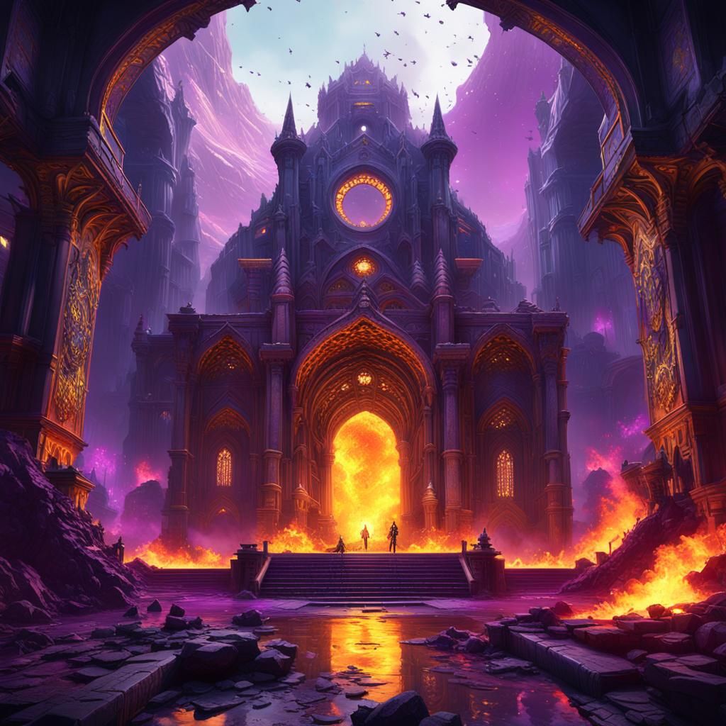 Burning Abyss: A Dark Fantasy Concept Art