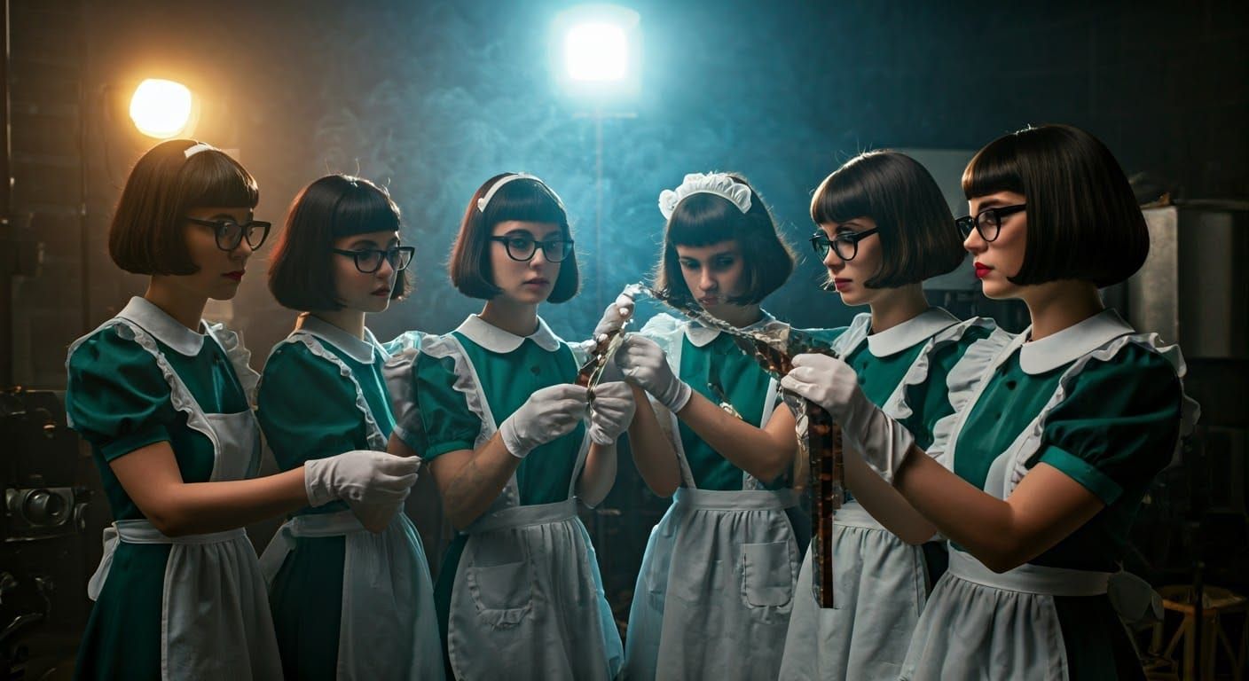 Vintage Film Inspection in Classic Studio