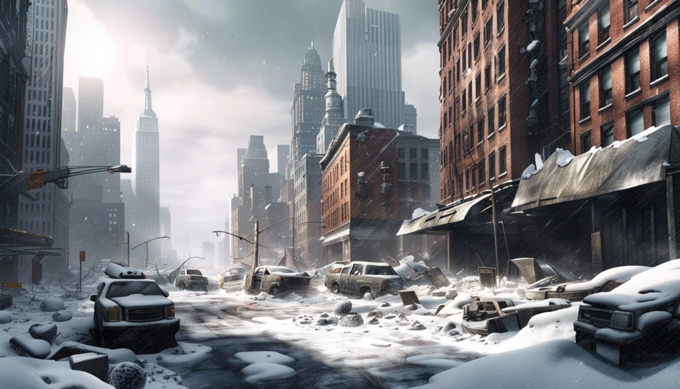 Post-Apocalyptic Winter in Dystopian New York City