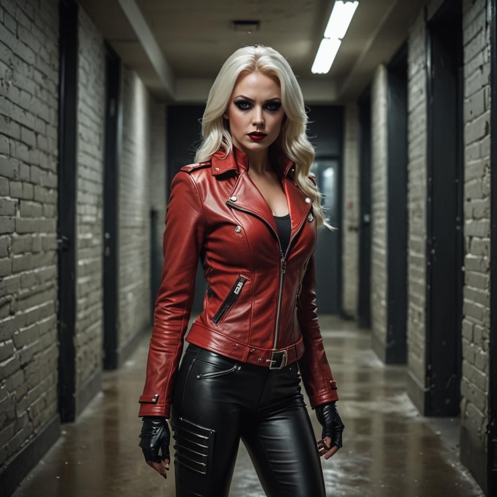 Female Super Villain in Cinematic Evil Lair