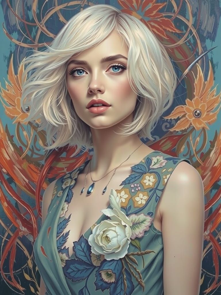 Abstract Portrait in Style of James Jean