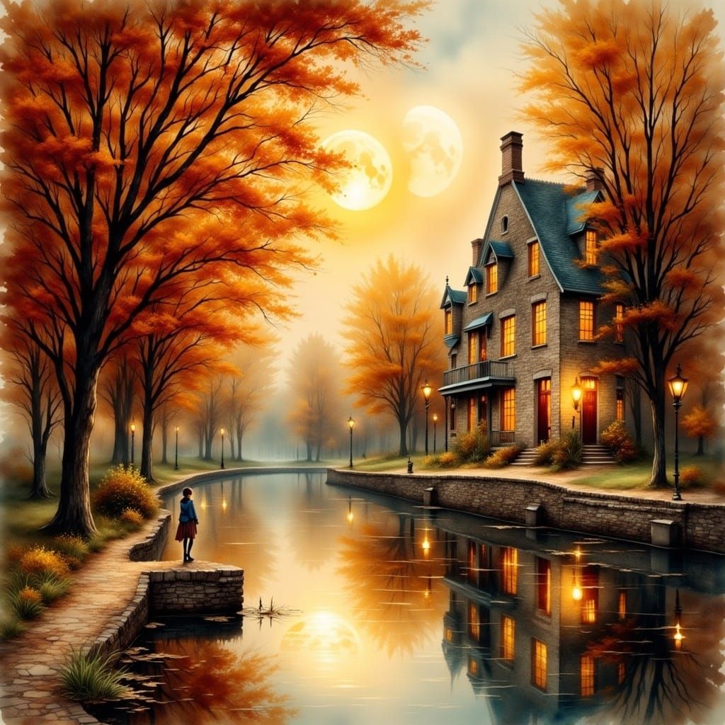 Serene autumn evening