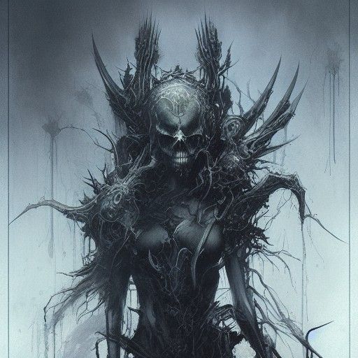 Sinister Death Metal Album Cover in Amano Style