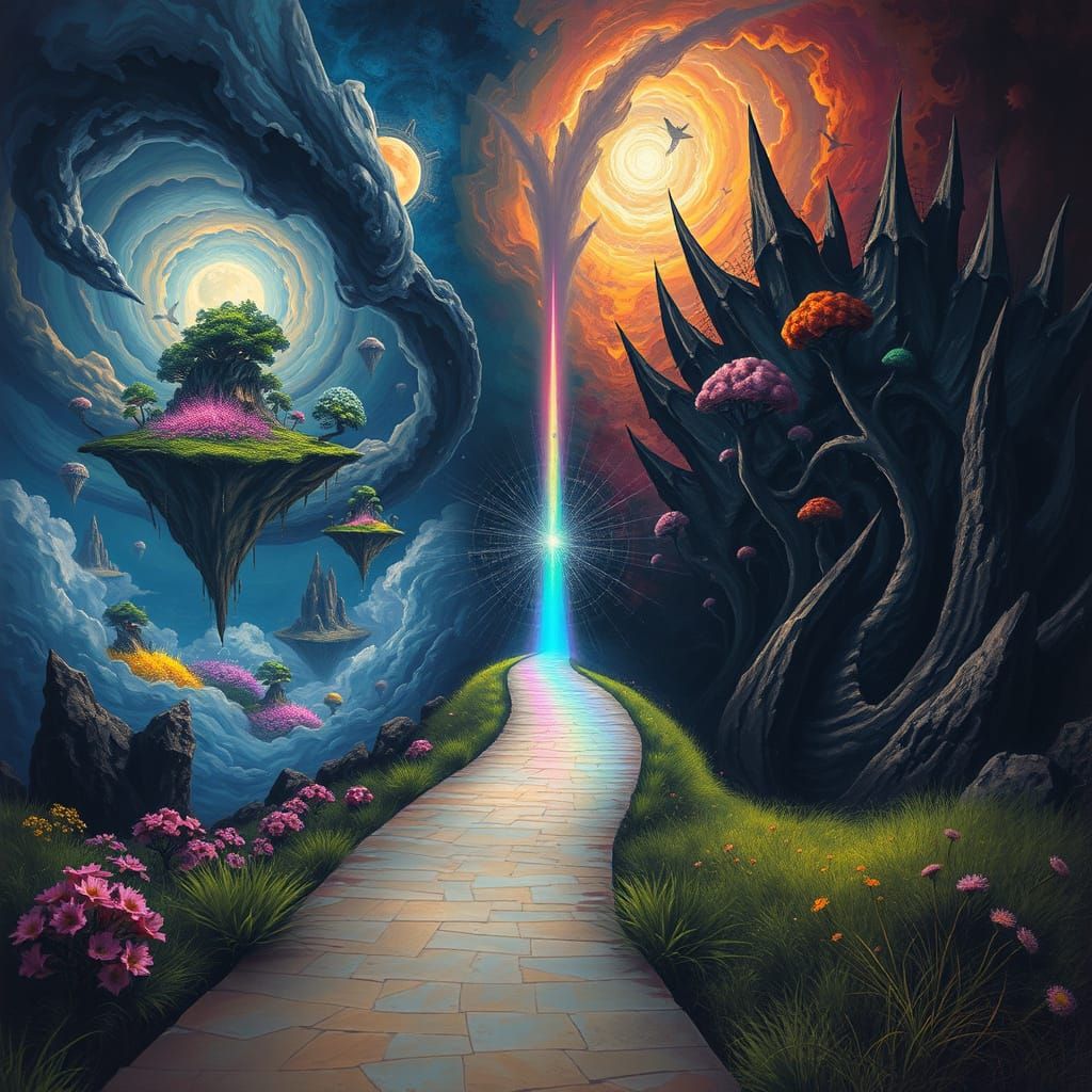 Path Splits Into Dream and Nightmare Worlds