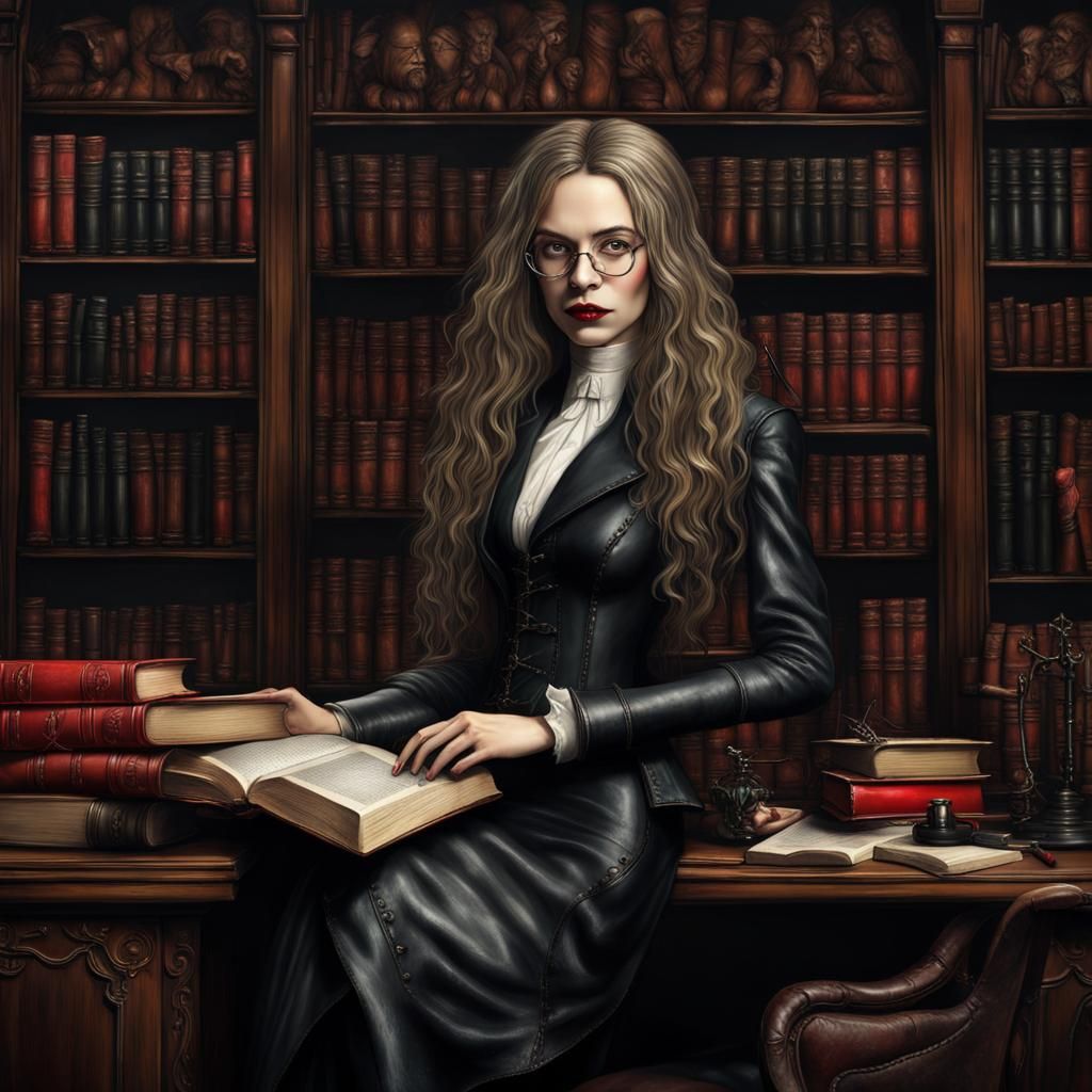 Lady teacher in her office