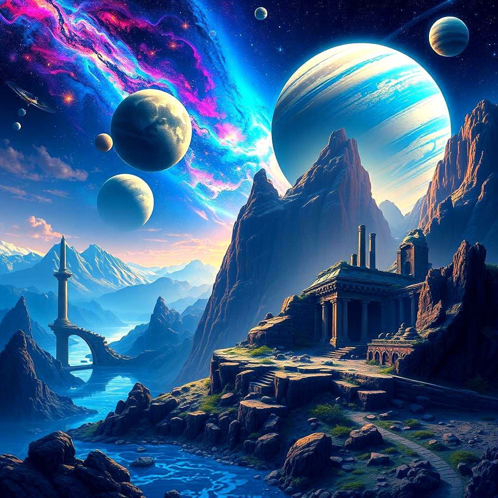 Cosmic Earth Elements: Neoclassical Metal Album Art