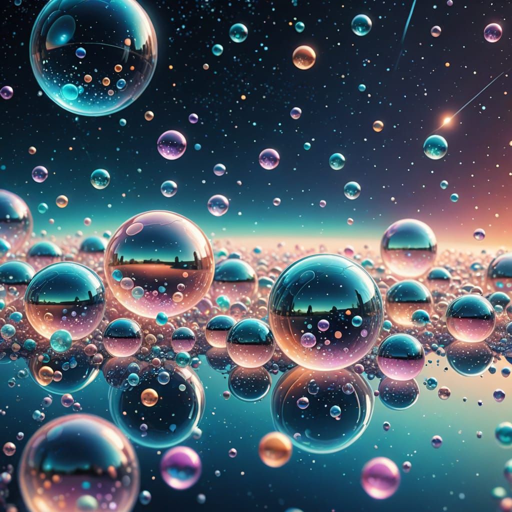 Vibrant Worlds in Space: A Sci-Fi Dream