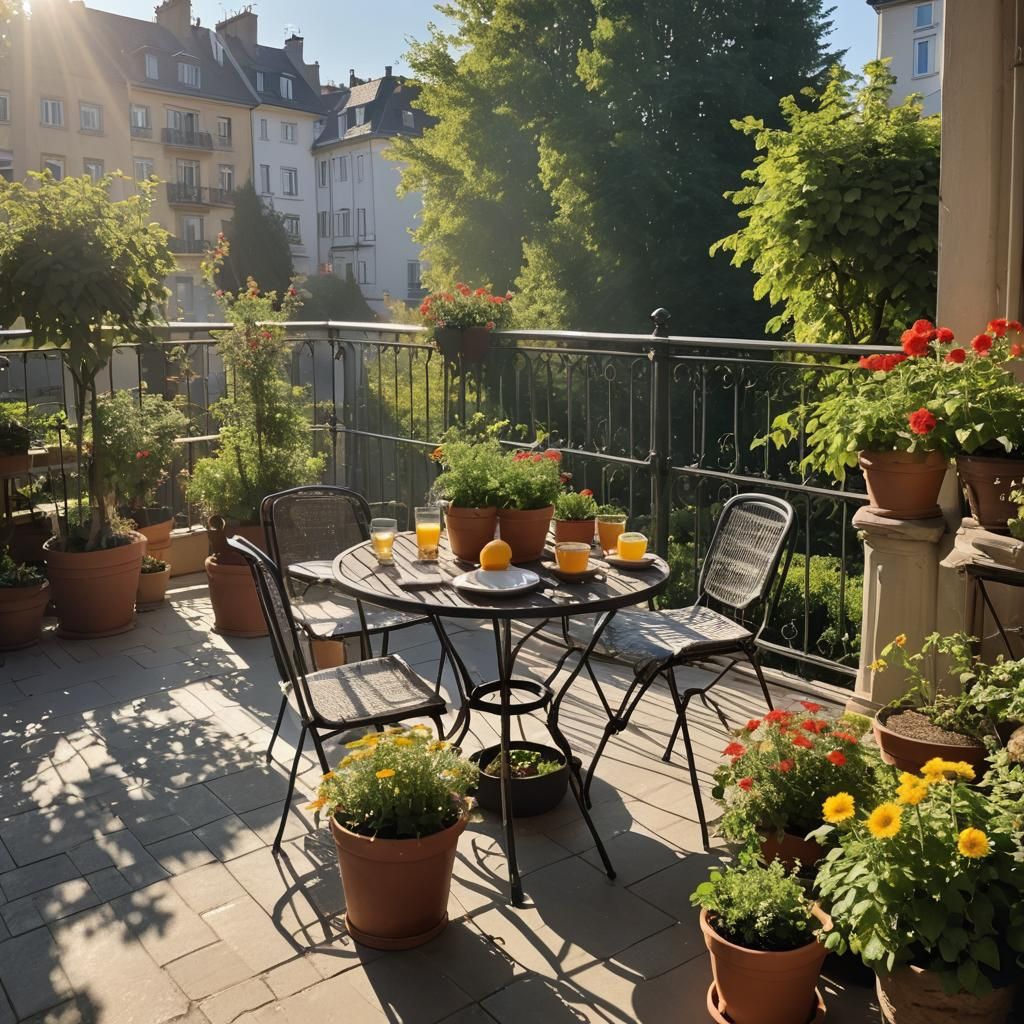 Terrace in Morning Sunlight