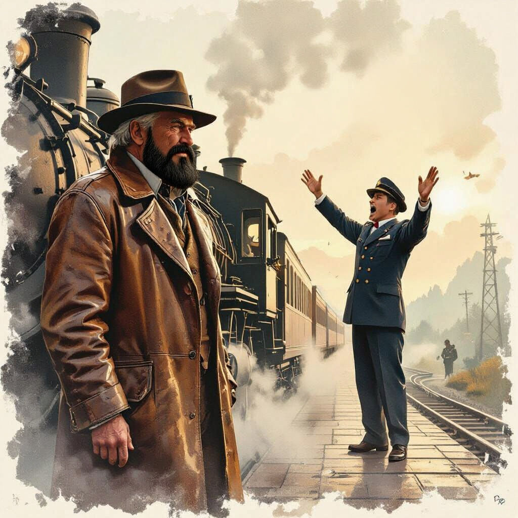 Train Conductor Announces Train to Yesterday