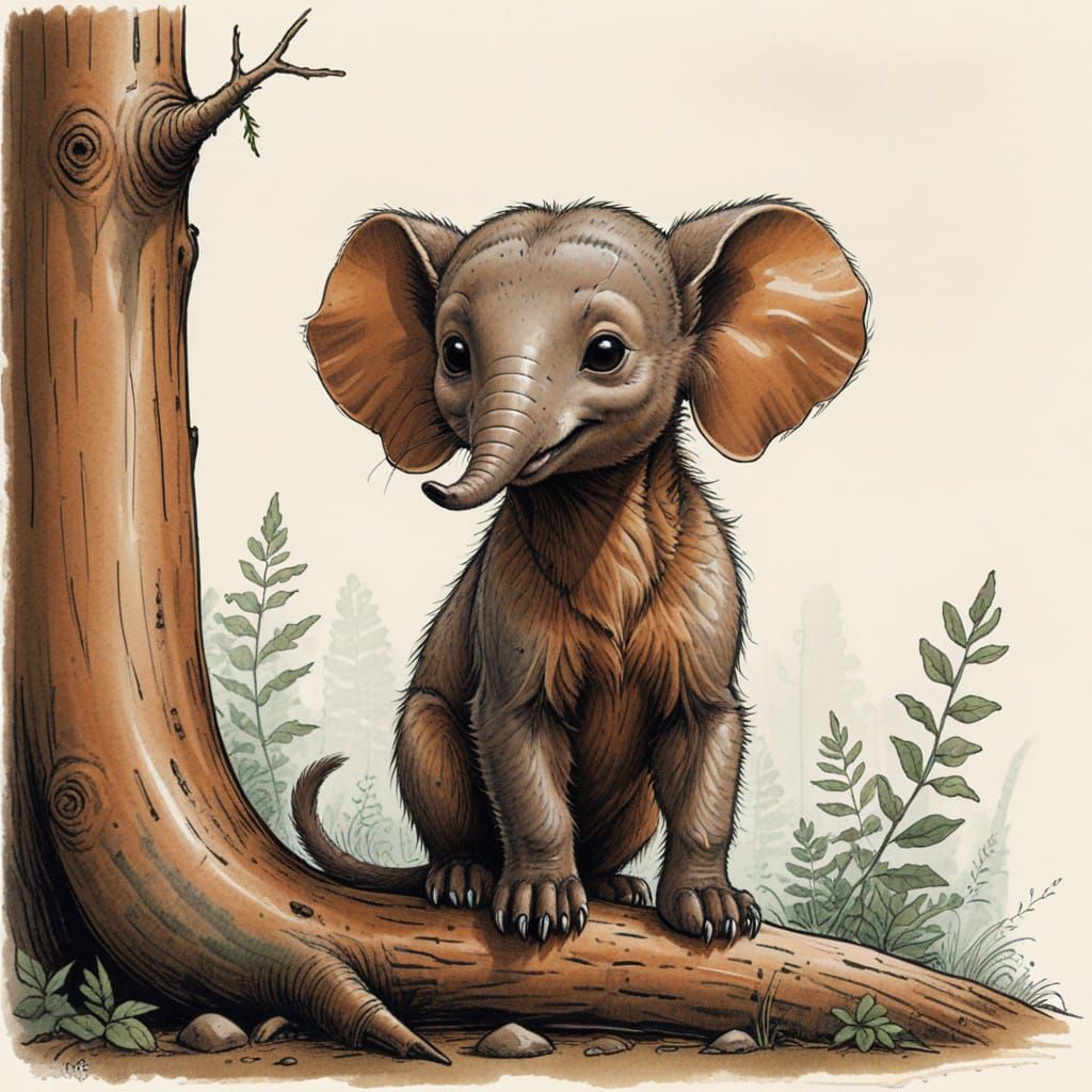 Whimsical Forest Creature in Vibrant Colors