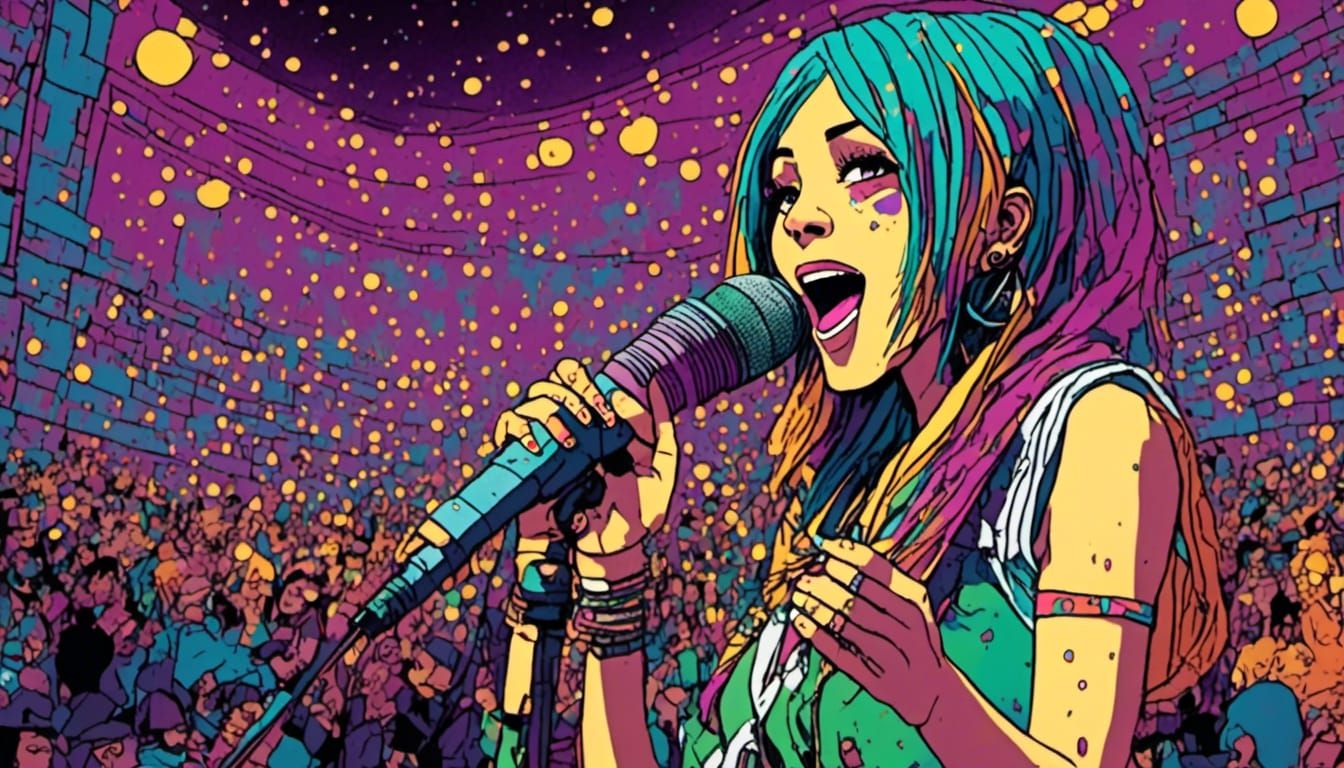 Anime Orc Pop Star on Stage