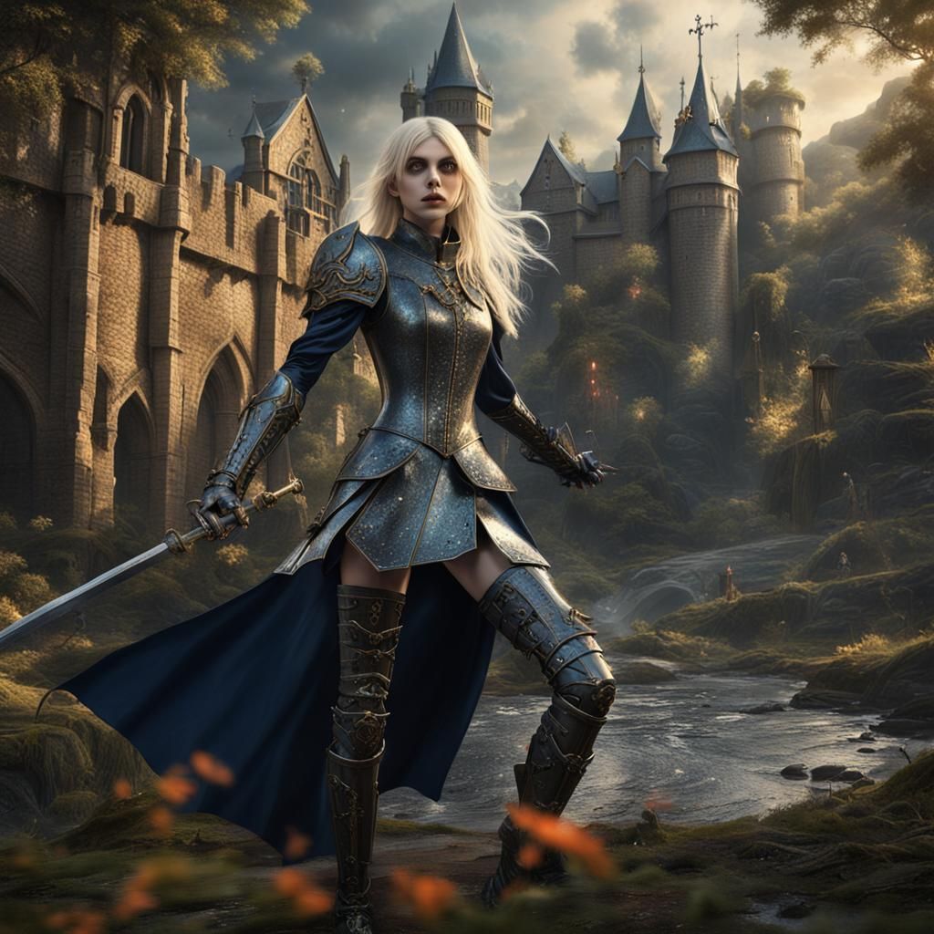 Arthurian Knight in Latex: Fantasy Concept Art