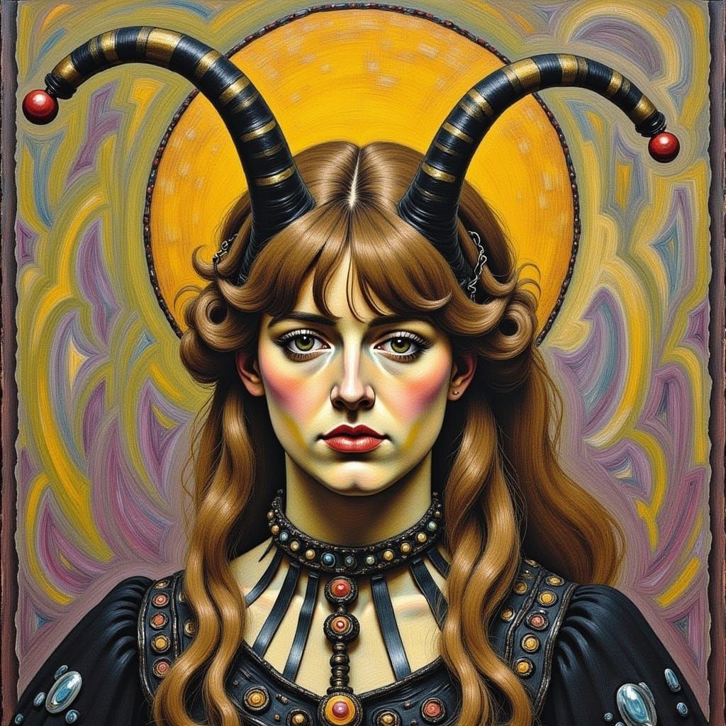 Baroque Kitten Portrait in Impressionist Style