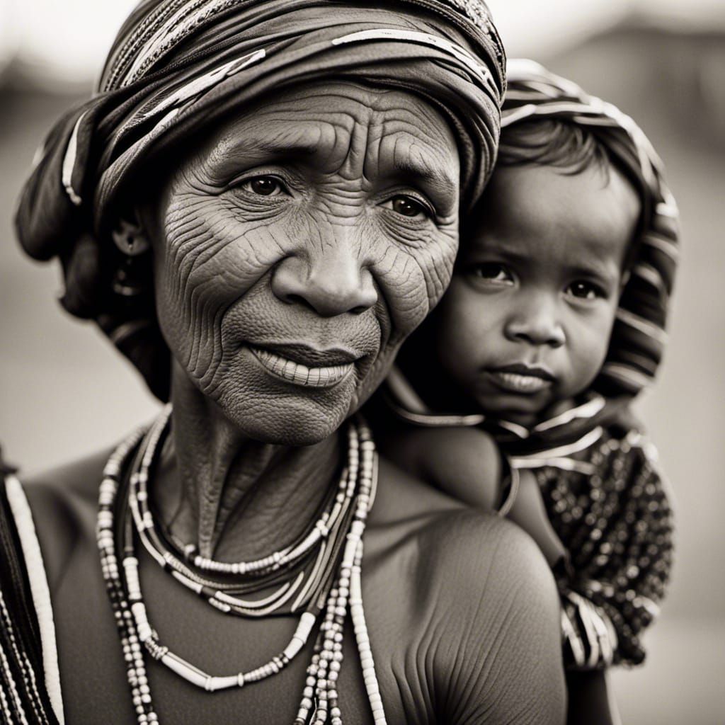 Khoisan woman and daughter