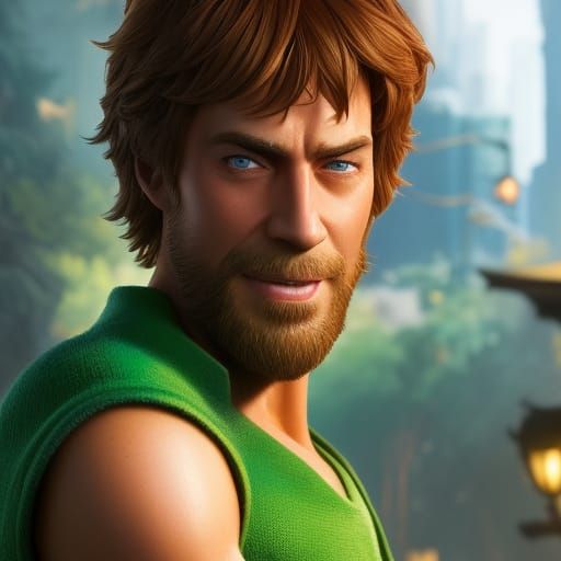 Shaggy Rogers Portrait in Detailed Splash Art