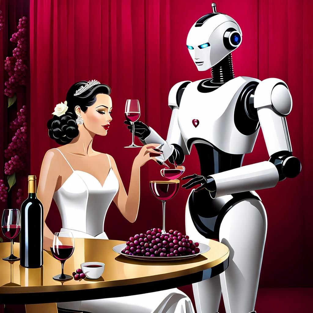 Android Robot Serves Wine on Wedding Day