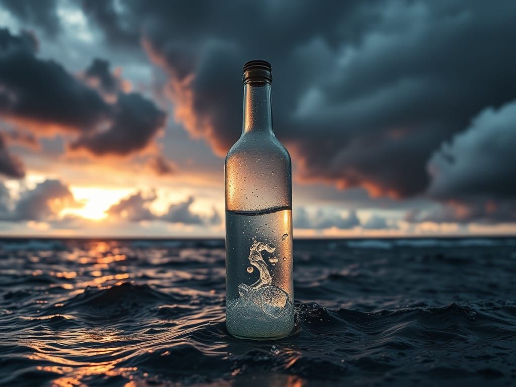 Storm in a Bottle: Ocean Sunset