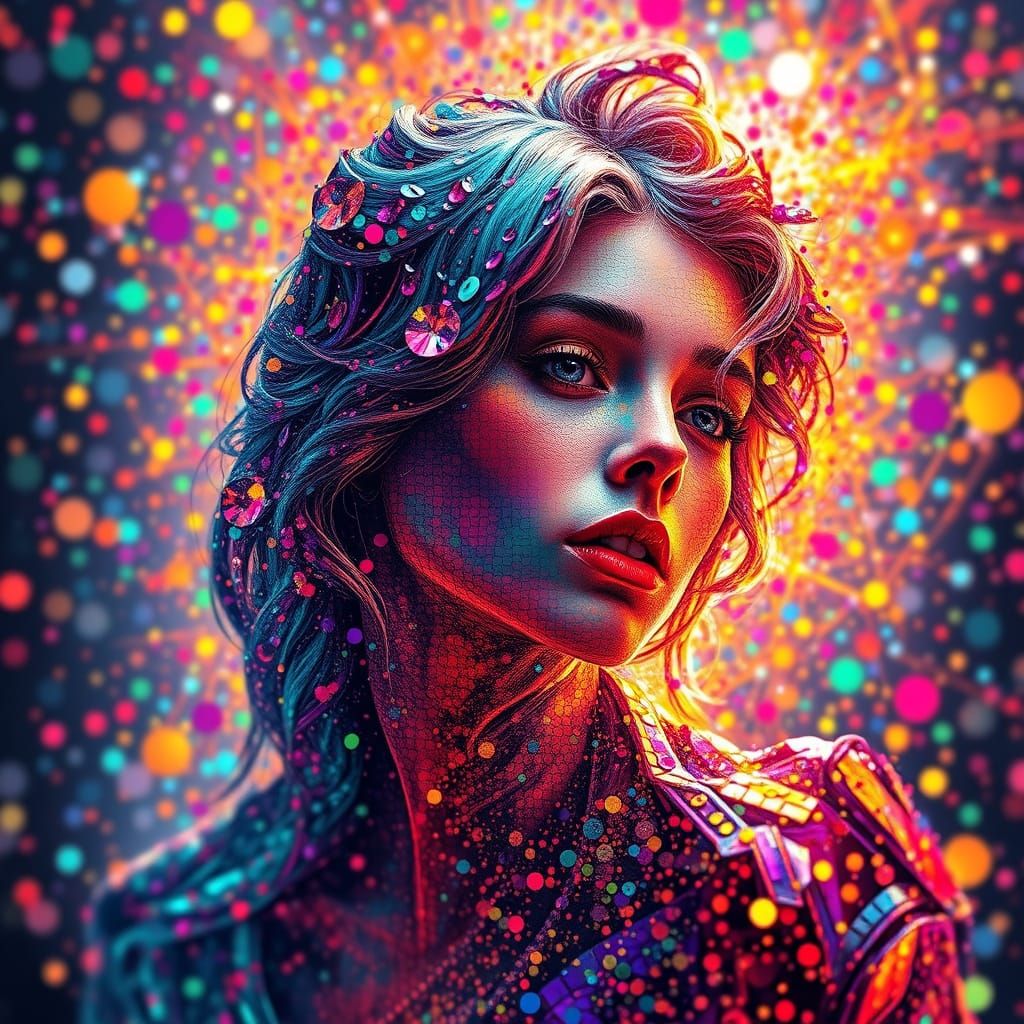 Shimmering Cyberpunk Dreamscapes in Vibrant Color