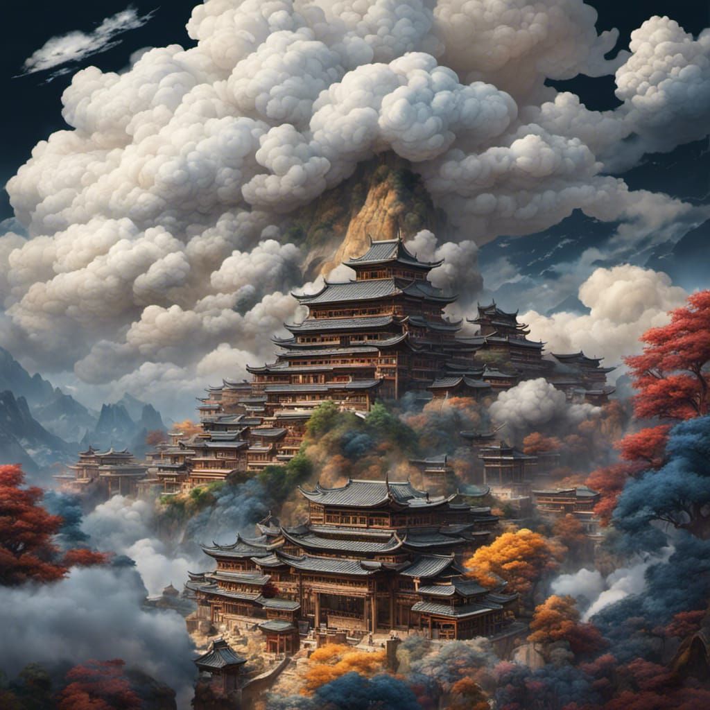 Detailed Cloud Formation of Mythical Shangri-La