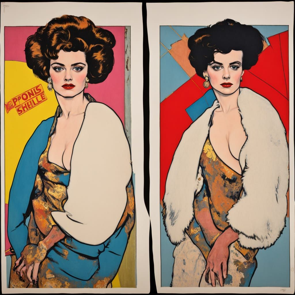 Pop Art Portrait in the Style of Early Expressionism