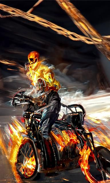 Ghost Rider Action Painting in Harlem Renaissance Style