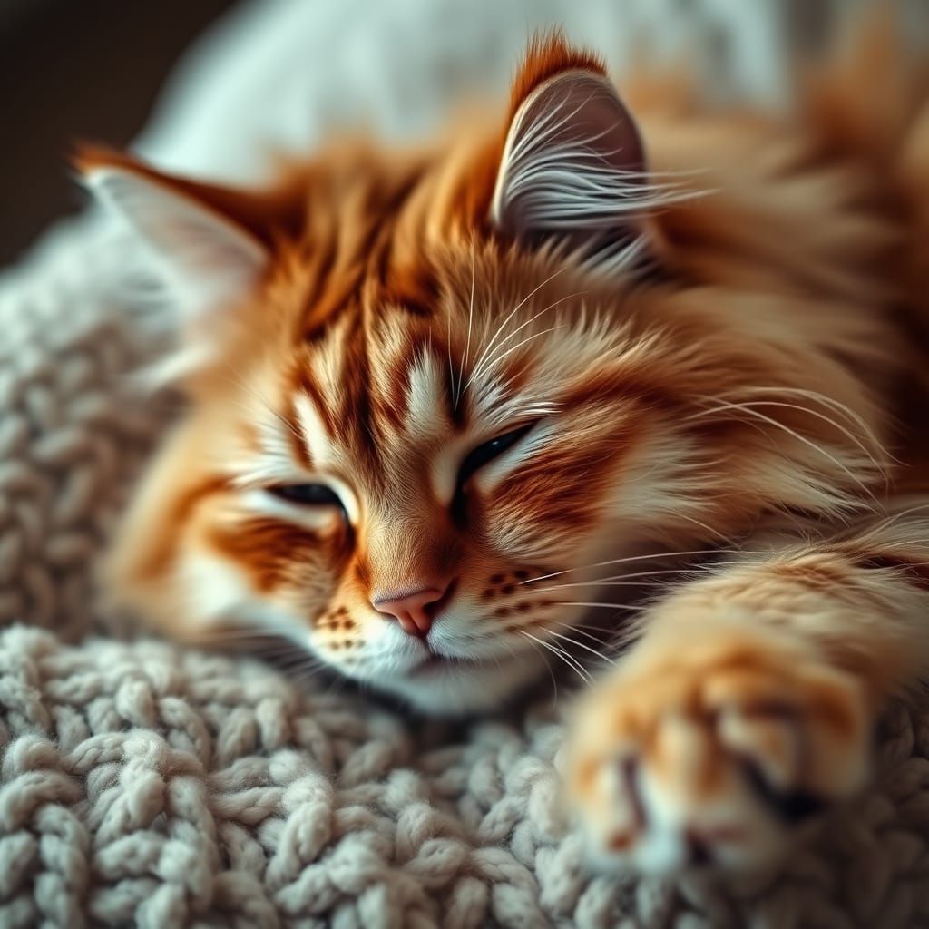 Serene Golden Tabby Cat in Close-Up Portrait