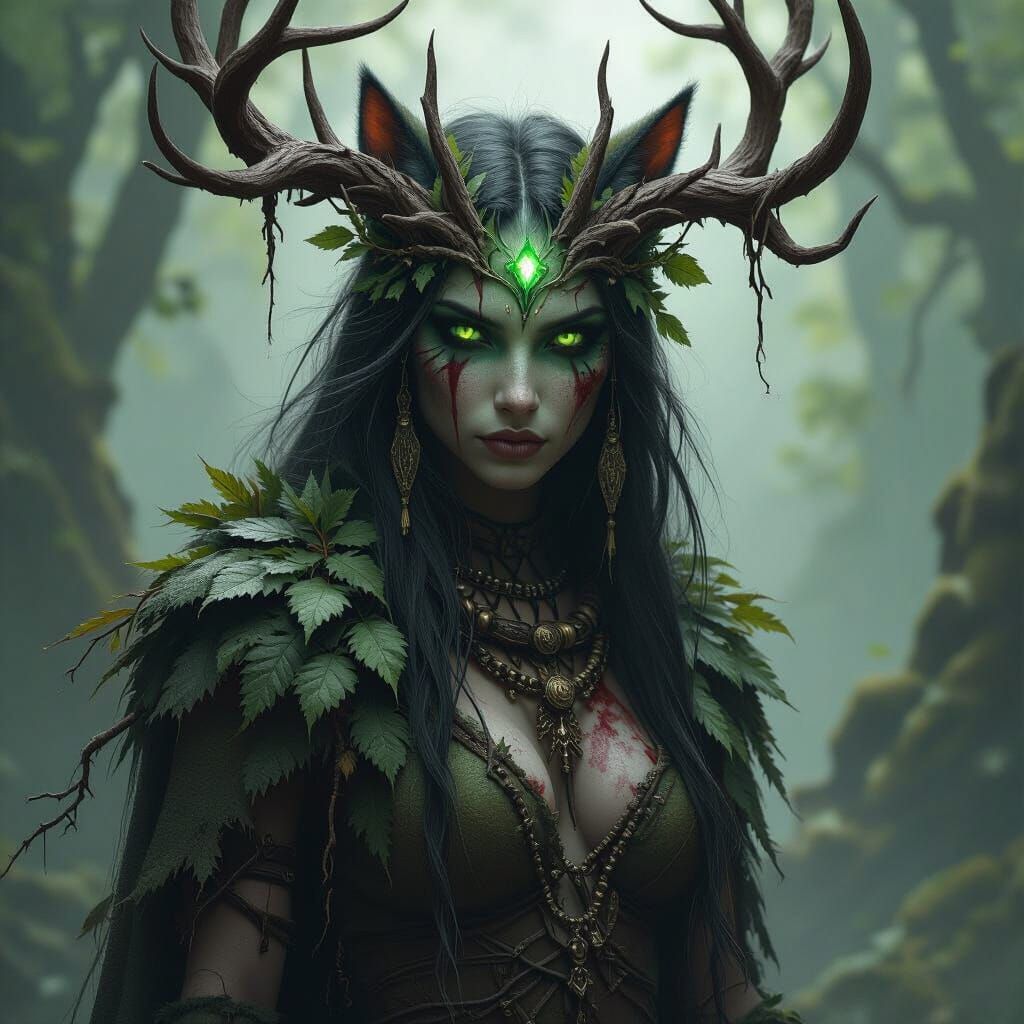 Feral Tabaxi Goddess of Nature and the Hunt