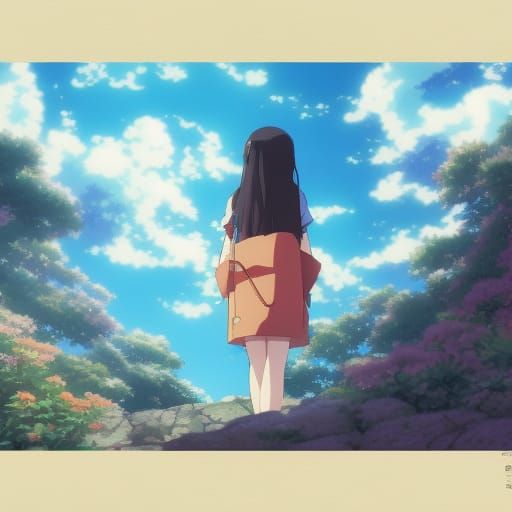 Anime Love Scene in Studio Ghibli Style