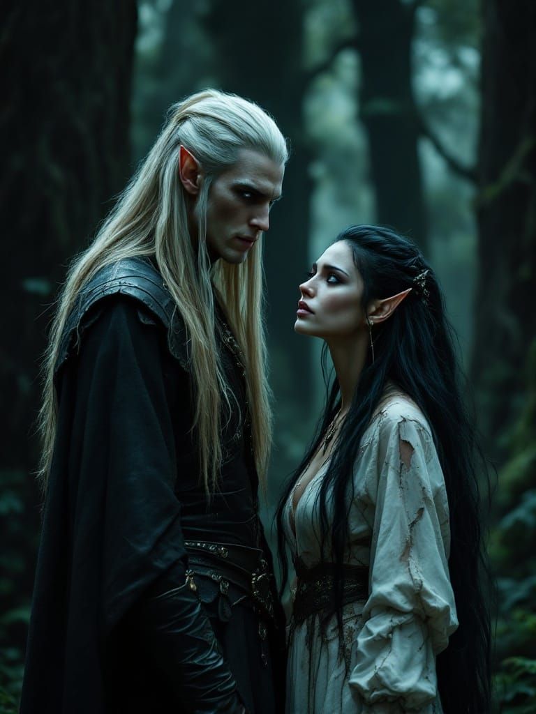 Ethereal Encounter in Dark Elven Forest