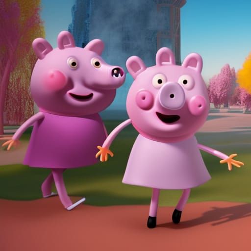 Peppa Pig Moonwalking with Michael Jackson