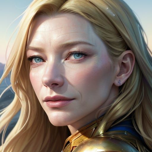 Cate Blanchett Portrait in Digital Art Style