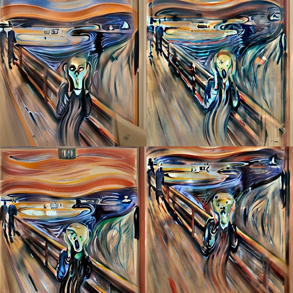 The Scream: Expressionist Digital Art Portrait
