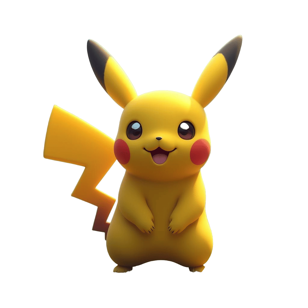 Pikachu Saying Thank You: Detailed Matte Painting