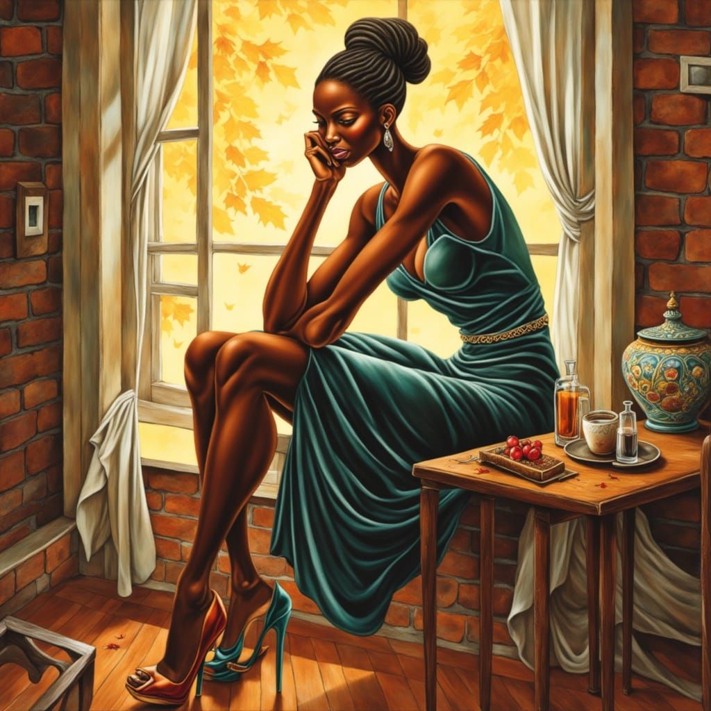 Ethereal Beauty in Art Nouveau Style