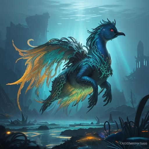 Sea-Duck in Atlantis Ruins, Concept Art