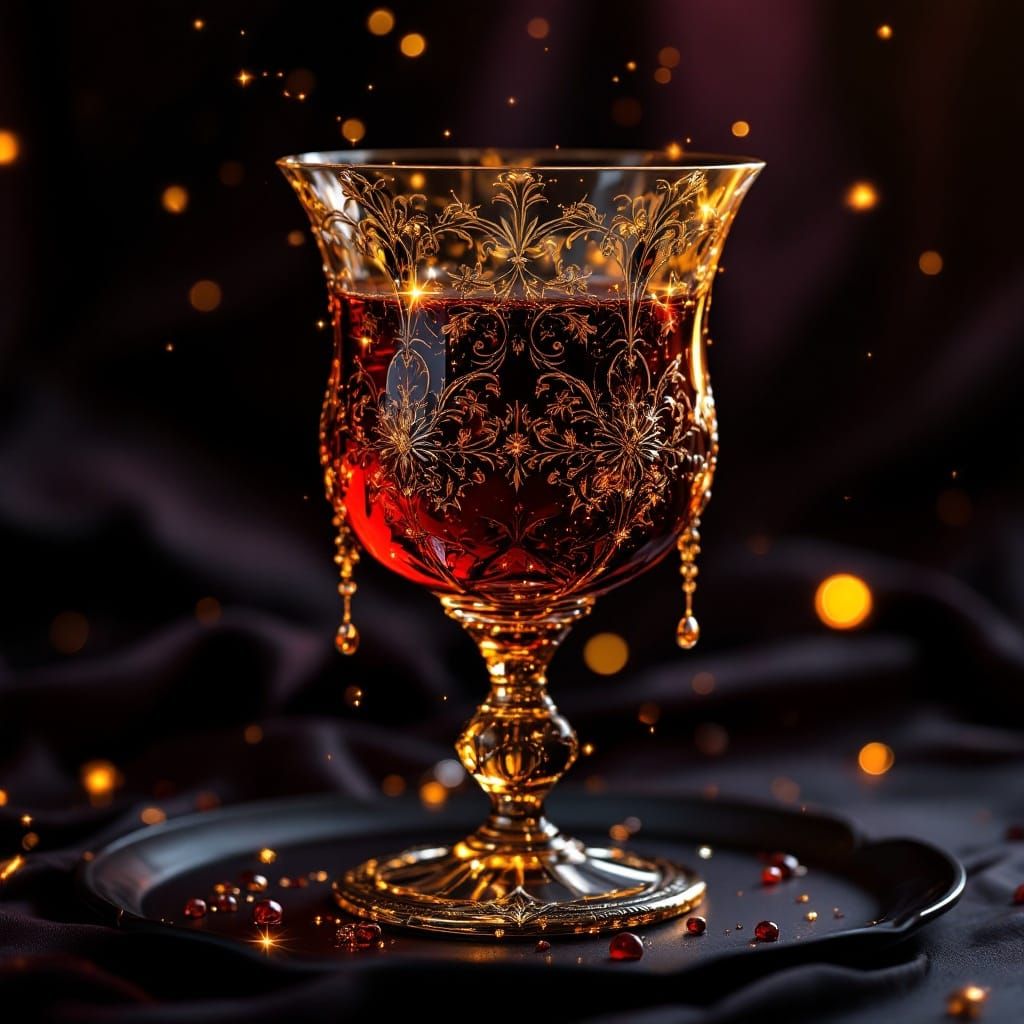 Ethereal Glass Vessel in Oil Realism Style