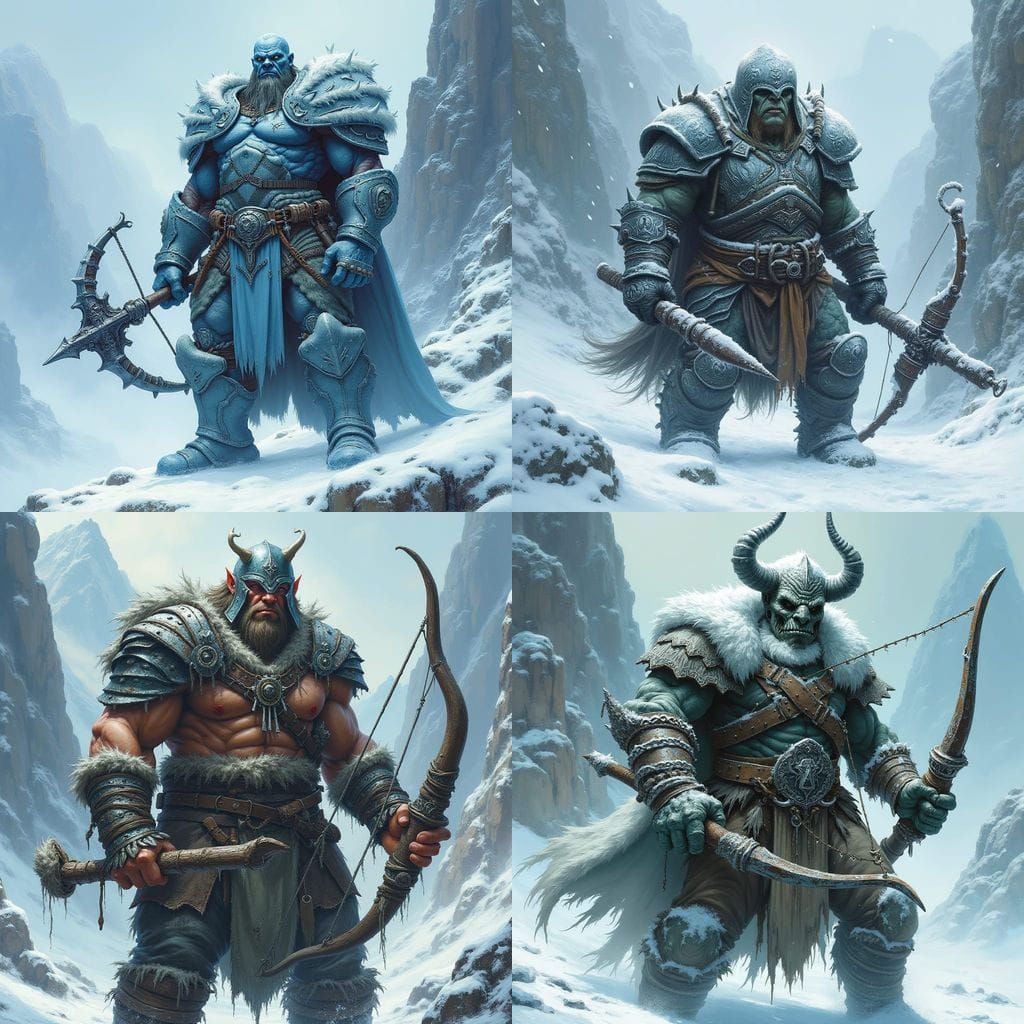 Frostbound Orcish Warrior in Full Armor