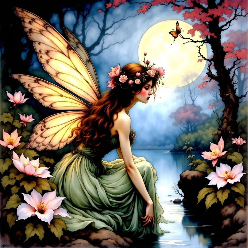 <lora:RckhamIntenseCol-Fb:1.0> beautiful fantasy fairy, perfect wings