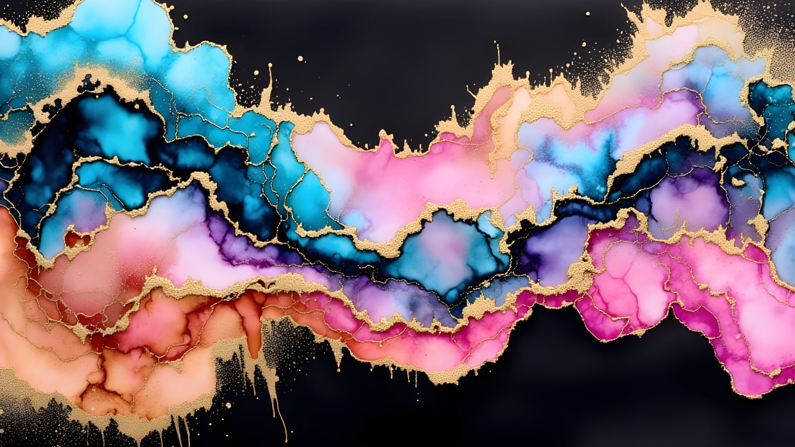 Alcohol Inks Art With Marbling Swirls