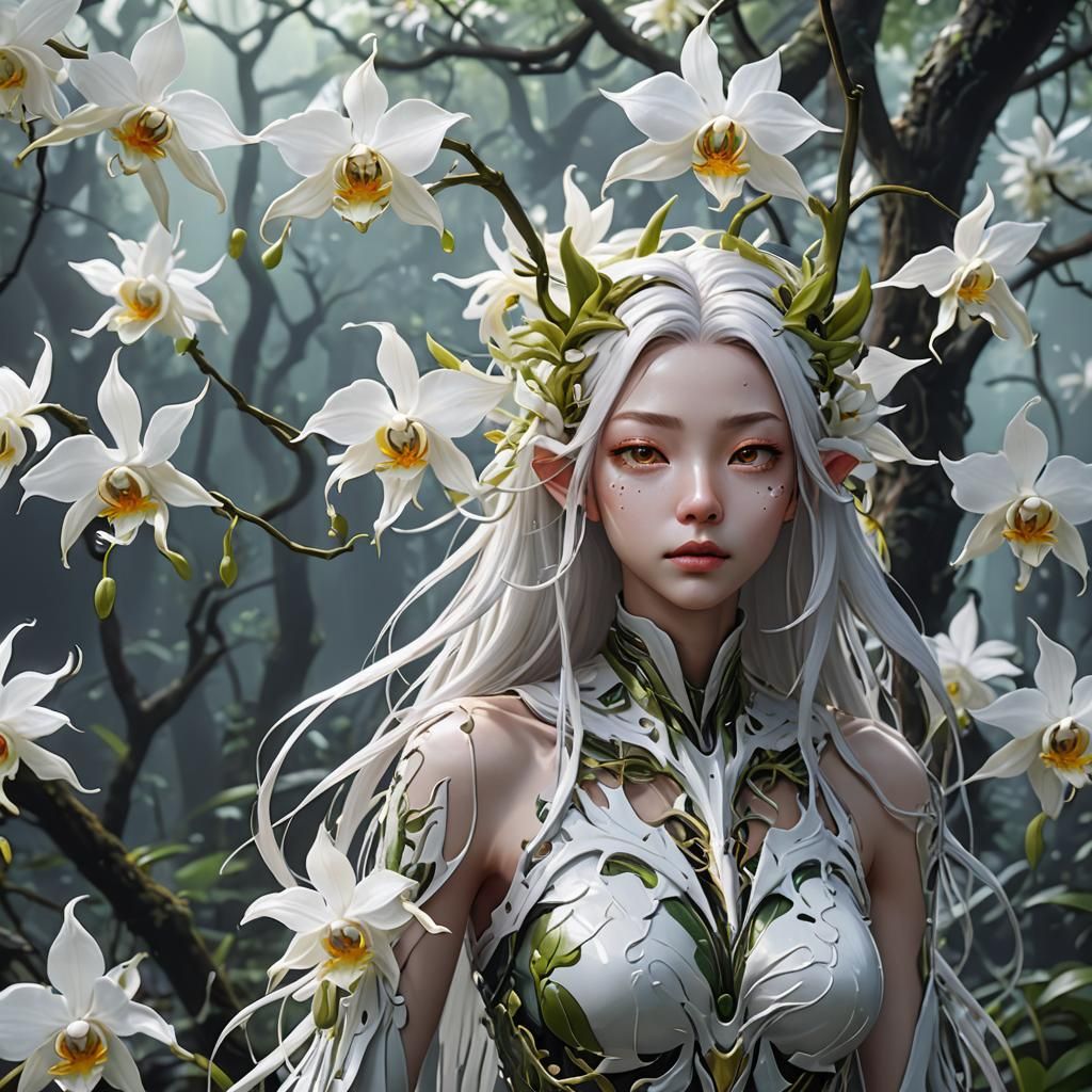 Rare Ghost Orchid: 3D Anime Art