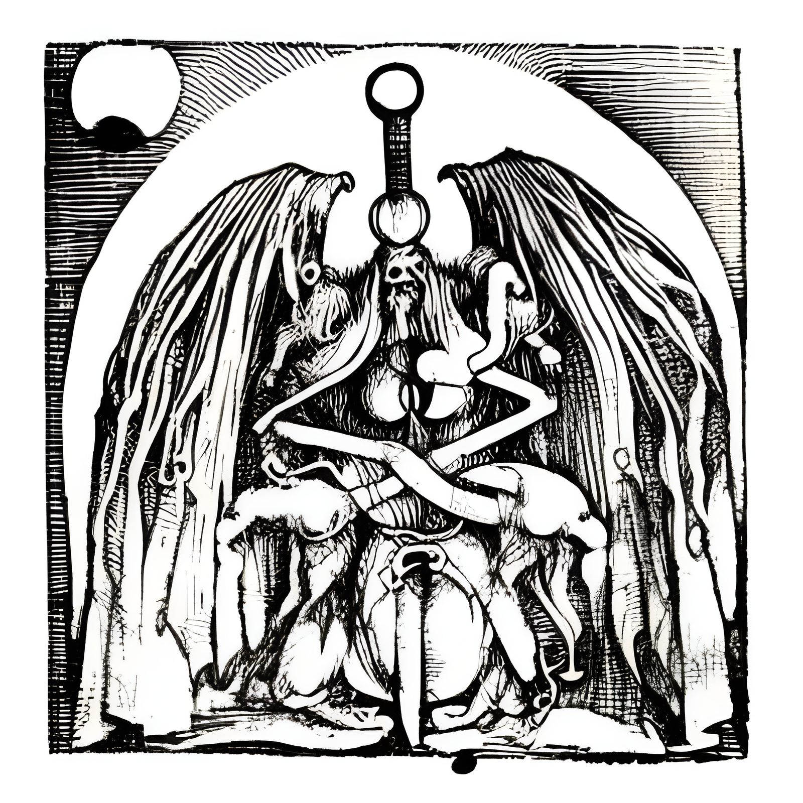 Eldritch Glyph in Durer Style Woodcut