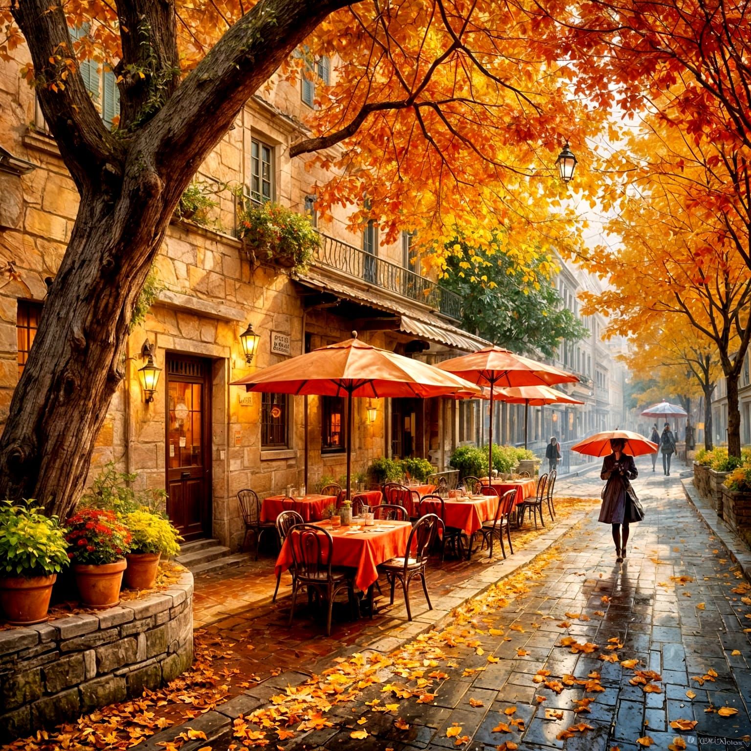 Fall Showers at Dusk