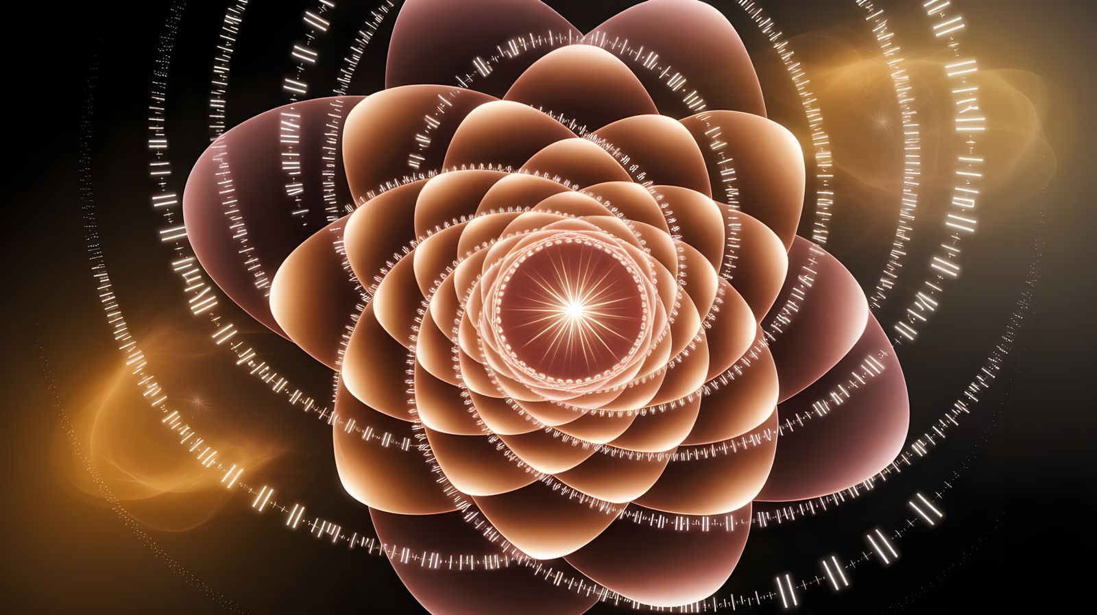 Intelligentia: Luminous Bloom of Golden Ratio Art