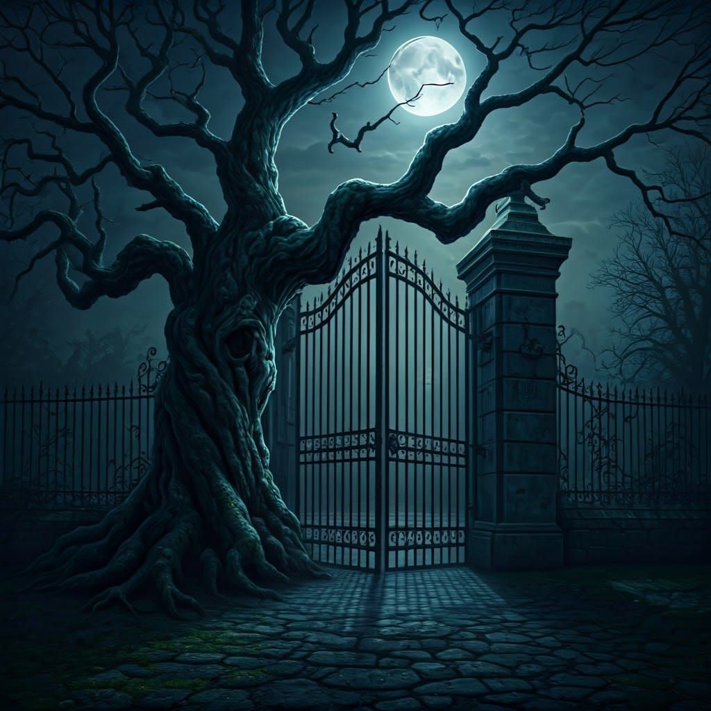 Ancient Tree Dwarfs Manor in Mystical Realism