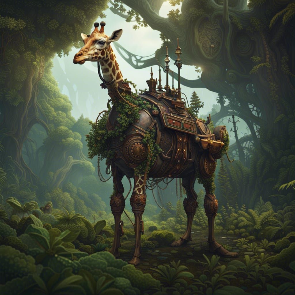 "Armored Steampunk Giraffe