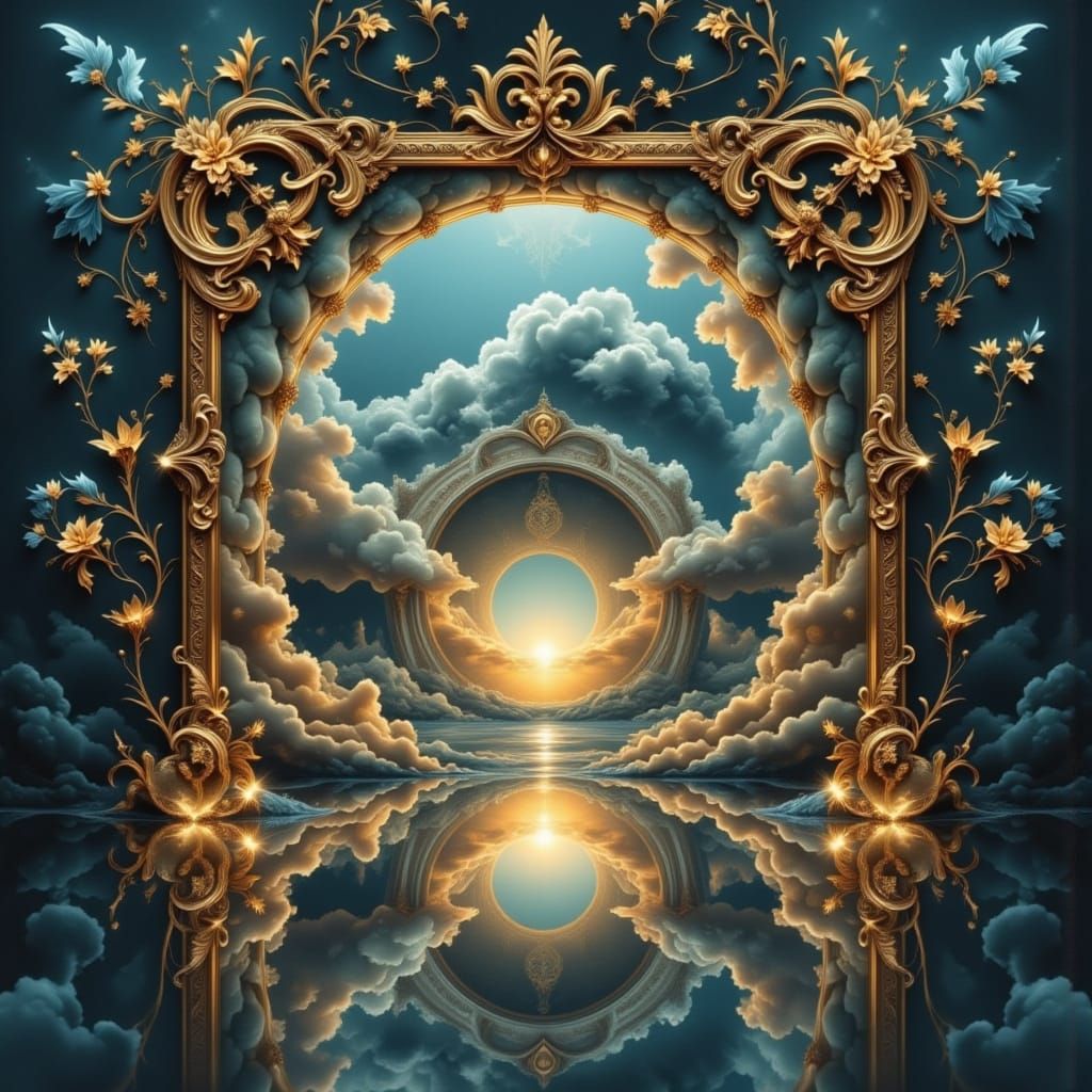 Mirror Reflection Dissolves into Fantasy World