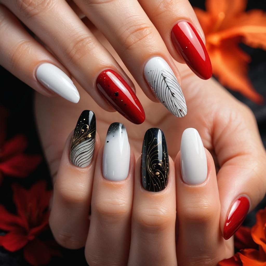 Surreal Nail Art in Macro Photography Style