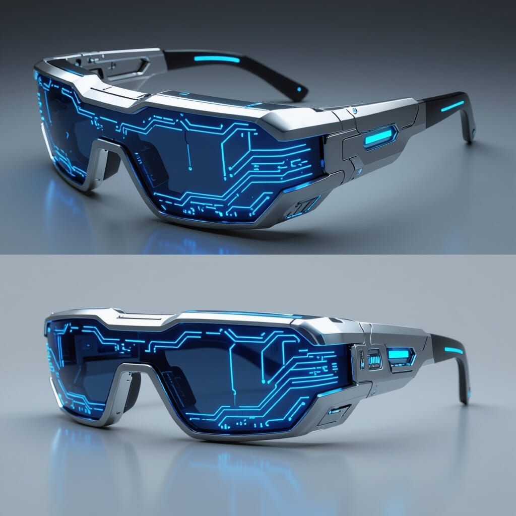 Futuristic Stun Glasses in Cyberpunk Style