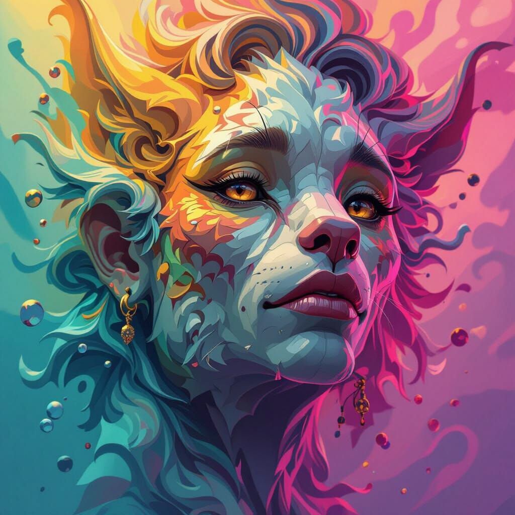 Hyperrealistic Animal NFT Splash Art Concept